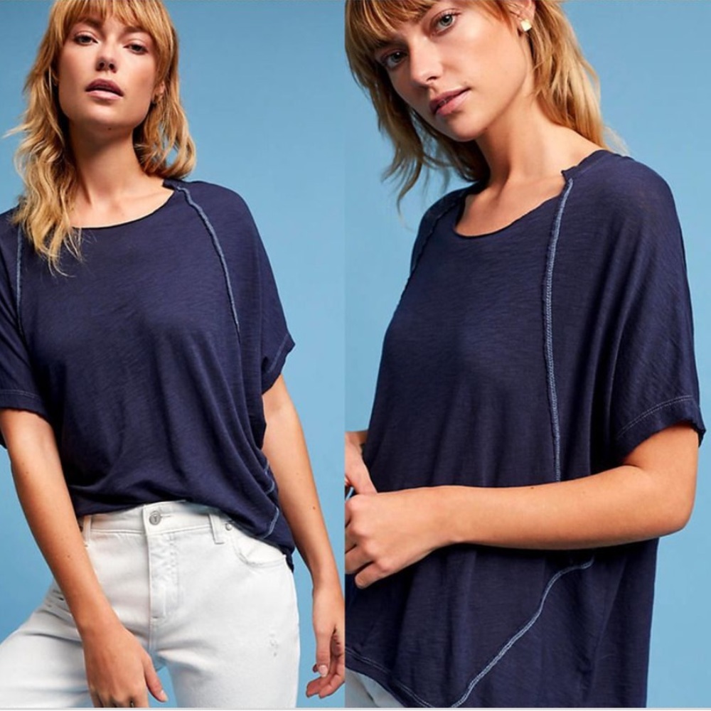 t. la blue raglan tee